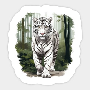 White Tiger From India Sticker